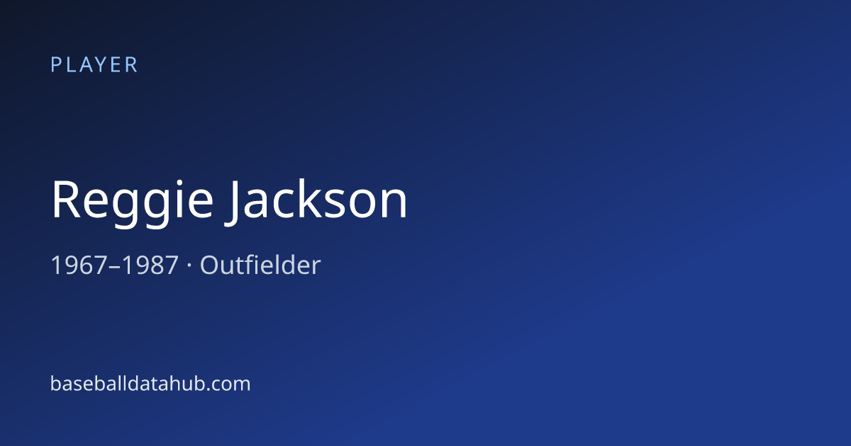 Reggie Jackson Stats, Bio & Career Records - Baseball Data Hub