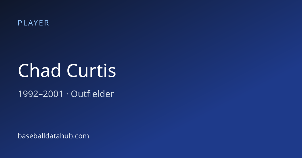 Chad Curtis Stats, Bio & Career Records - Baseball Data Hub