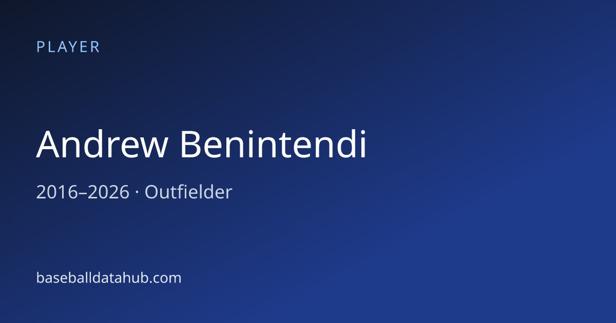 Andrew Benintendi Stats, Bio & Career Records - Baseball Data Hub