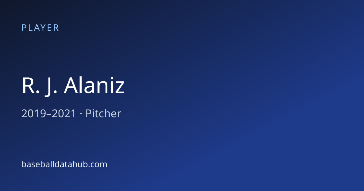 R. J. Alaniz Stats, Bio & Career Records - Baseball Data Hub