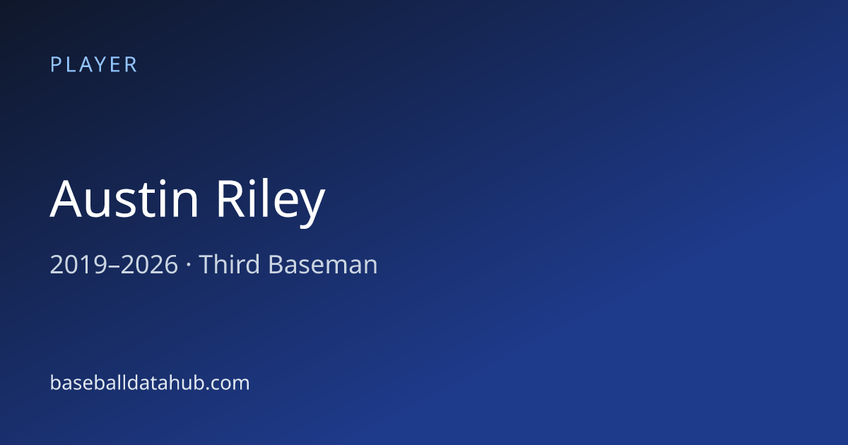 Austin Riley Stats, Bio & Career Records - Baseball Data Hub