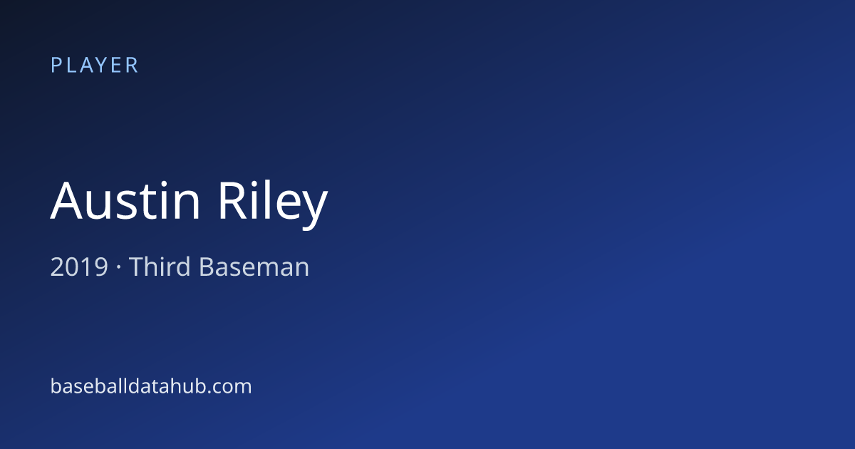 Austin Riley Stats, Bio & Career Records - Baseball Data Hub