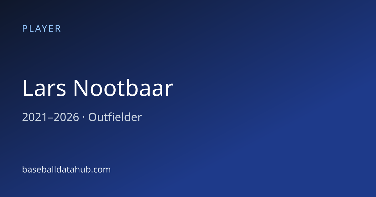 Lars Nootbaar Stats, Bio & Career Records - Baseball Data Hub