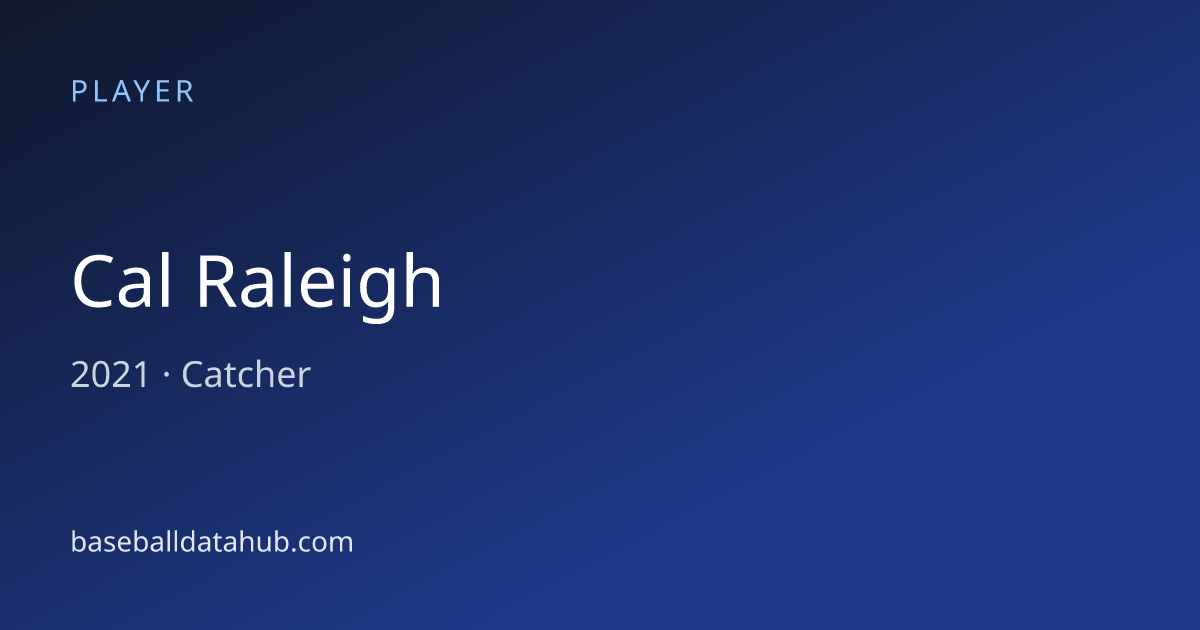Cal Raleigh Stats, Bio & Career Records - Baseball Data Hub