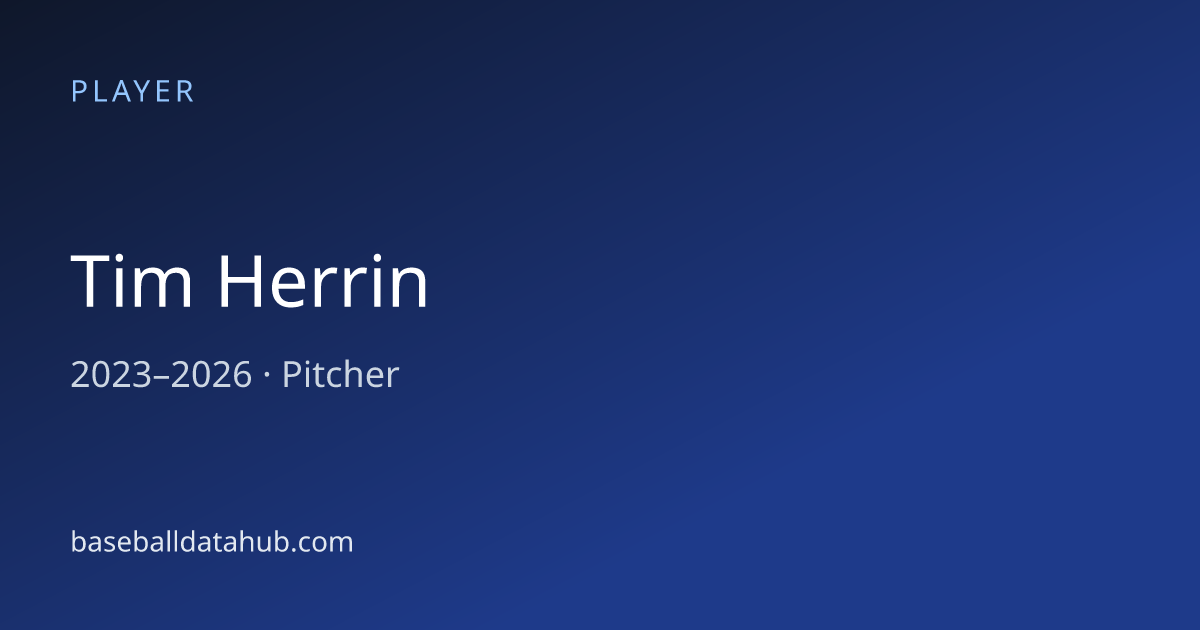 Tim Herrin Stats, Bio & Career Records - Baseball Data Hub