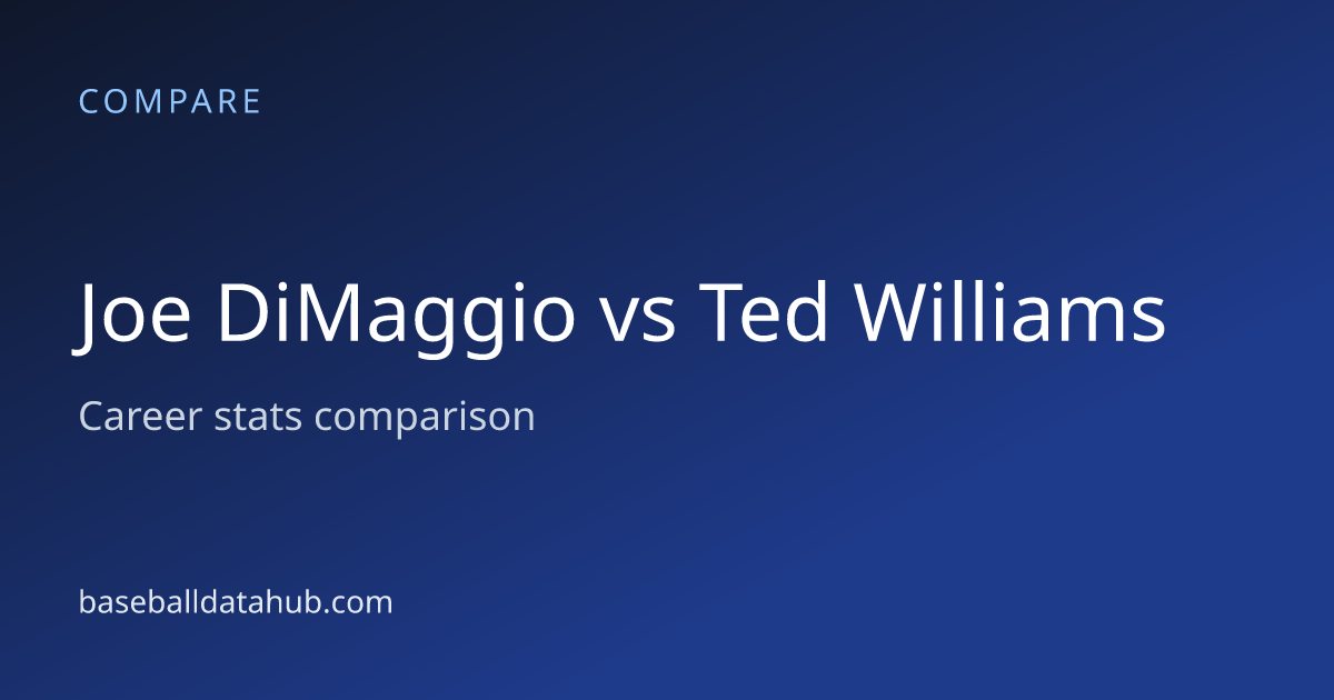 Joe DiMaggio vs Ted Williams: Career Stats Comparison - Baseball Data Hub